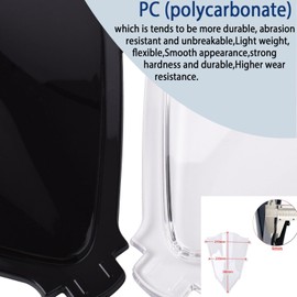 SHINKXMT Motorcycle Windscreen CBR650R Windscreen Wind Deflector Visor Cover Compatible with CBR650R CBR 650R CBR 650 R Accessories 2019-2024 (Black Smoke)
