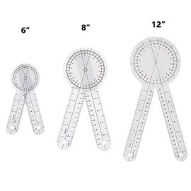 Teppich 3Pcs Goniometer 6/8/12 Inch Occupational Therapy Protractor Tool Measuring Angle Ruler 360 Degree Universal