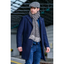 Mucros Weavers Newsboy Tweed Cap Irish Hat for Men's 8 Piece Flat Driving Cap Made in Ireland (XX-Large, Grey)