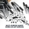 Dabo&Shobo Permanent Markers, 160 Pack Black Permanent Markers Bulk, Fine