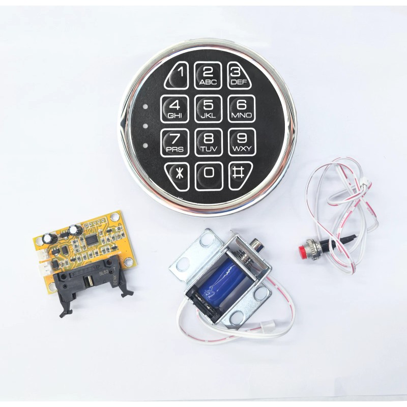 MOUNT Gun Safe Replacement Lock Chrome Digital Keypad Lock Electronic