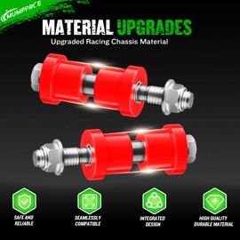 EZGO TXT Spring Bushing Kit With Screw Nuts, Golf Cart Rear Leaf Spring Polyurethane Bushing and Sleeves for EZGO TXT/Medalist (1994-up) & Club Car DS (1981-up), OEM# 70289-G02 70291-G01 14158-G1