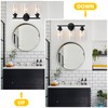 Unicozin Modern Bathroom Light Fixtures, 3 Light Vanity Lights, Black