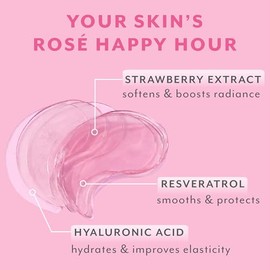Patchology Serve Chilled Rosé Hydrating Under Eye Patches – Hyaluronic Acid & Antioxidant-Infused Eye Masks to Reduce Dark Circles, Puffiness & Fine L