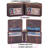 Men's Bifold Wallet Real Leather RFID Blocking High Capacity with