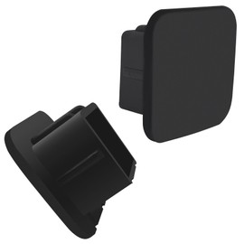 Sikawai 2 Pack Trailer Hitch Cover 2 Inch Black Rubber Tow Receiver Tube Plug Cap Fits for 2" x 2" Square Receiver Tube Insert Fits for Class 3 4 5 to-yota F-ord GMC Che-vy Je-ep Le-xus Mer-cedes