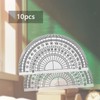 10 Pcs Plastic Protractors, Clear 180 Degree Math Protractor Set