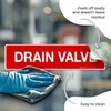 Drain Valve Sign, Fire Safety Sign, (2 Pack) 3x12 Inches,