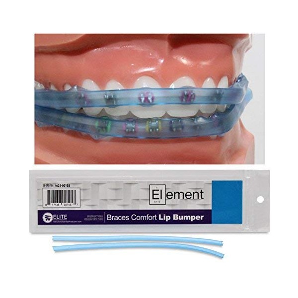 Comfort Cover Braces Guard/Lip and Mouth Protector - Snap on Cover Strip for Braces - Orthodontic/Dental Quality (Blue)