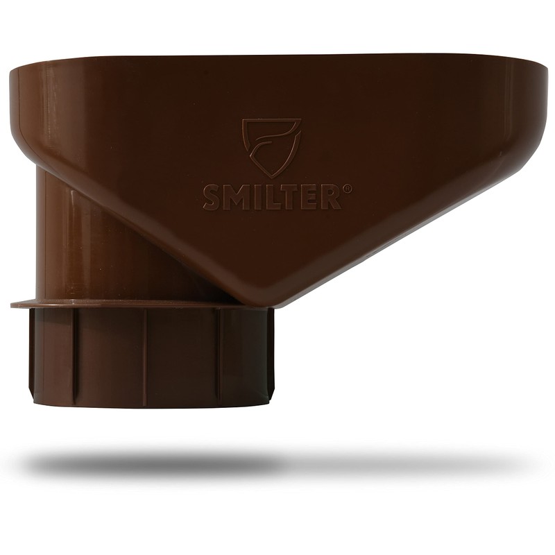 SMILTER Leaf protection basket for rain downpipes DN100 in brown