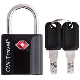 OW-Travel Lock with Key Suitcase Lock Padlock Luggage Lock Security Lock Key Lock Theft Secure Lock TSA Lock for Travel Suitcase Locker Backpack Luggage: 1 Black