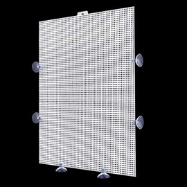 Cuyacili 2 Pack Fish Tank Divider, Plastic Grid Cuttable Grid Plate Fish Separator with 12 Suction Cups DIY Designed Clear Easy to Bent 10 * 13in