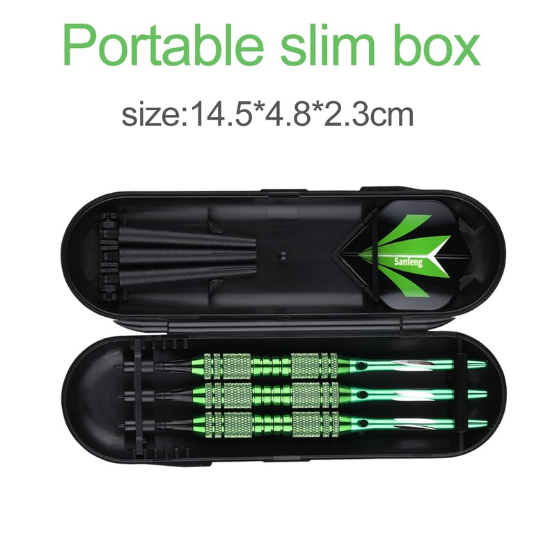 sanfeng Plastic Tip Darts 20 g with Green Plated Brass