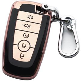 WTSHOPME Key Fob Cover Compatible with Ford Edge Bronco Explorer Expedition Ranger Escape Maverick F150 F250 F350 Smart Key