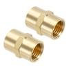 PATIKIL 1/4" x 1/4" Brass NPT Coupler, 2 Pack Female