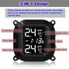 EOHMAK Motorcycle TPMS Wireless Tire Pressure Monitoring System with 2