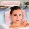 Pink Cooling Gel Bath Pillow | Head & Neck Support