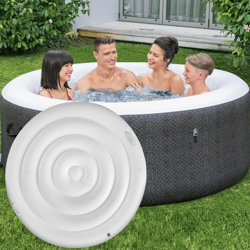 Inflatable Hot Tub Cover Energy Saving Lid for Outdoor Hot
