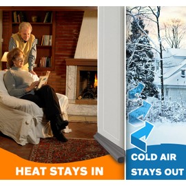 MAXTID Under Door Draft Stopper 36 inches Grey Door Draft Blocker Exterior Door Seal Strips Weatherstripping Doors Sweep Guard