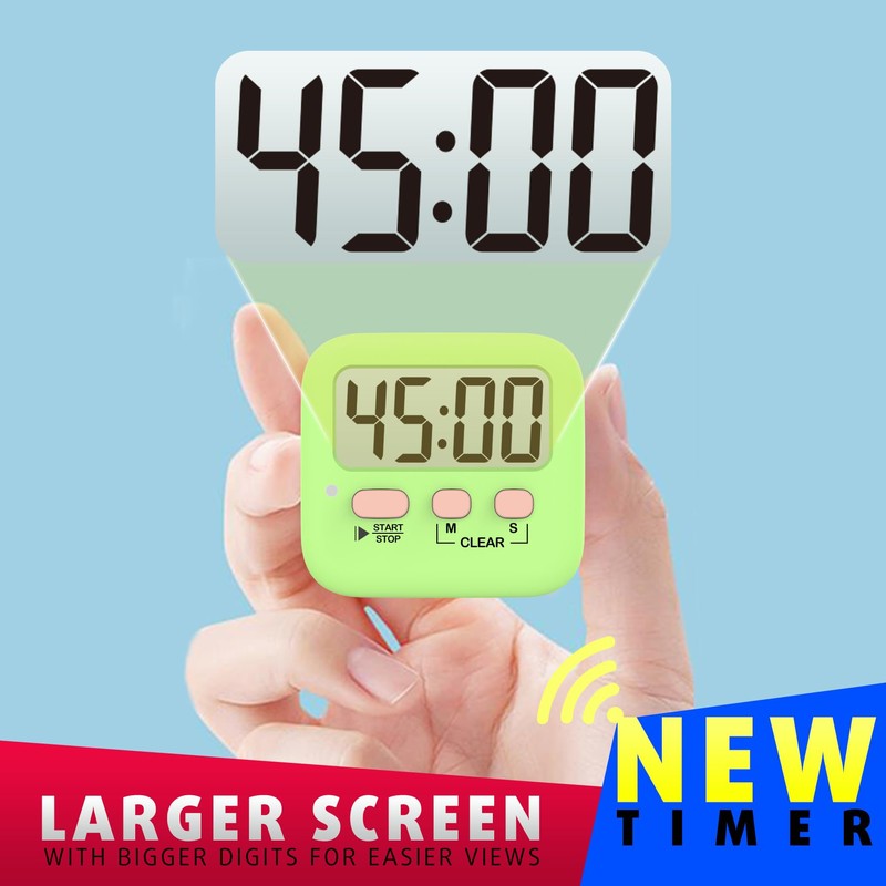 Antonki Timer, 2 Pack Timer for Kids, Kitchen Timers, Digital