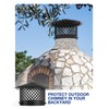 Hahaemall 8 Inch Chimney Cap Round Chimney Cover, Fireplace Chimney