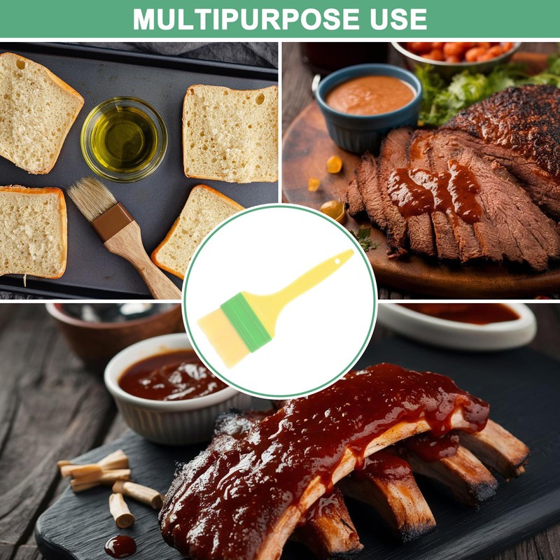 M METERXITY 2-Pack Pastry Brush, Soft Basting Baking BBQ Oil