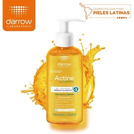 Darrow, Actine Oil Control Gel Limpiador Dermatológico, Piel Mixta a Grasa de Sebo hasta 12H, 140 G