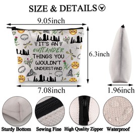 PLITI Outlander Gift Scottish Thistle Gifts It's an Outlander Things You Wouldn't Understand Scottish Fans Makeup Bag (Outland Thing bagU)