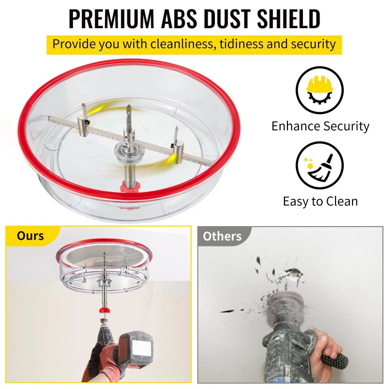Adjustable Hole Saw Cutter Kit with 1-5/8\" 11-13/16\" (40-300mm) Recessed