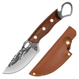 Jasni Fixed Blade Knives with Sheath, 8.5-inch Hunting Knives Full Tang Bushcraft Knife Survival Knives, Fixed Blade Hunting Knives for Camping, Hiking, Survival