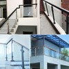 LIUCHONGYANG99 2PCS Glass Railing Post 42"x2"x2" Stainless Steel Satin Finish,