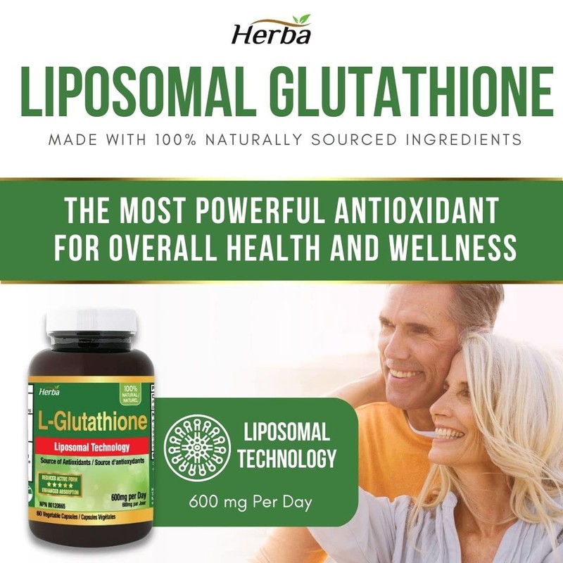 Herba Liposomal Glutathione Supplement - 600mg Per Day | 60