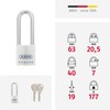 ABUS 80ti/40HB63 40 x 63mm Titalium Padlock with Long Shackle