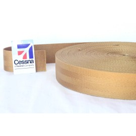 Aviation NEW OEM CESSNA Seat Belt Webbing Per Foot - 2 Inch GOLD - Safety Restraint Part