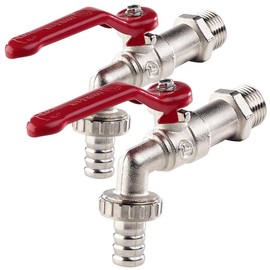 Royal Gardineer Ball Valve: Set of 2 Taps with Ball Outlet Valve and 1/2 Inch Connection (Ball Outlet Valve, Ball Tap, Garden Watering)