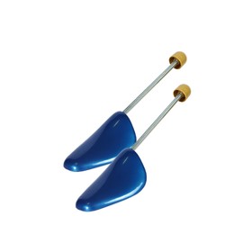 Kaps Paris High-Quality Plastic Shoe Tree | Foldable Universal Shoe Tree with Spiral Spring | Available in All Sizes, blue