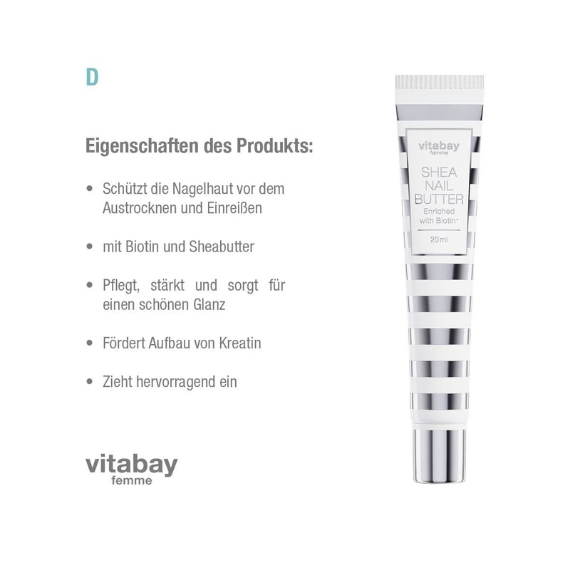 Vitabay Shea Nail Butter 2 x 20 ml • Nail