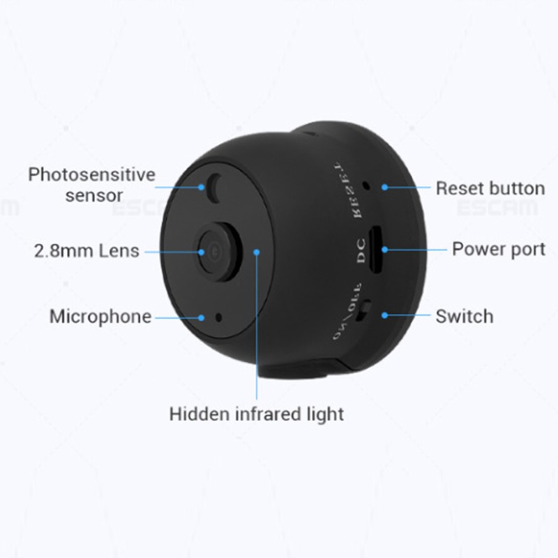 720P Wifi Wireless IP Camera Night Vision Camera with Battery