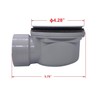 BlueVue 1.5" Side Outlet Drain Assembly (Matte Black)