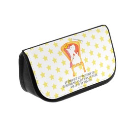 Mr. & Mrs. Panda Unicorn King Cosmetic Bag, White, Hand Drawn