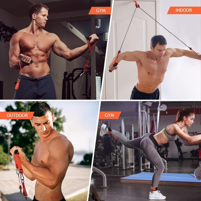 Zeyfon Resistance Bands, 300lbs Heavy Exercise Bands with Handles, Workout