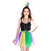 Rthjsfj 6 Pack Mardi Gras Costume Accessories Tutu Skirt Feather