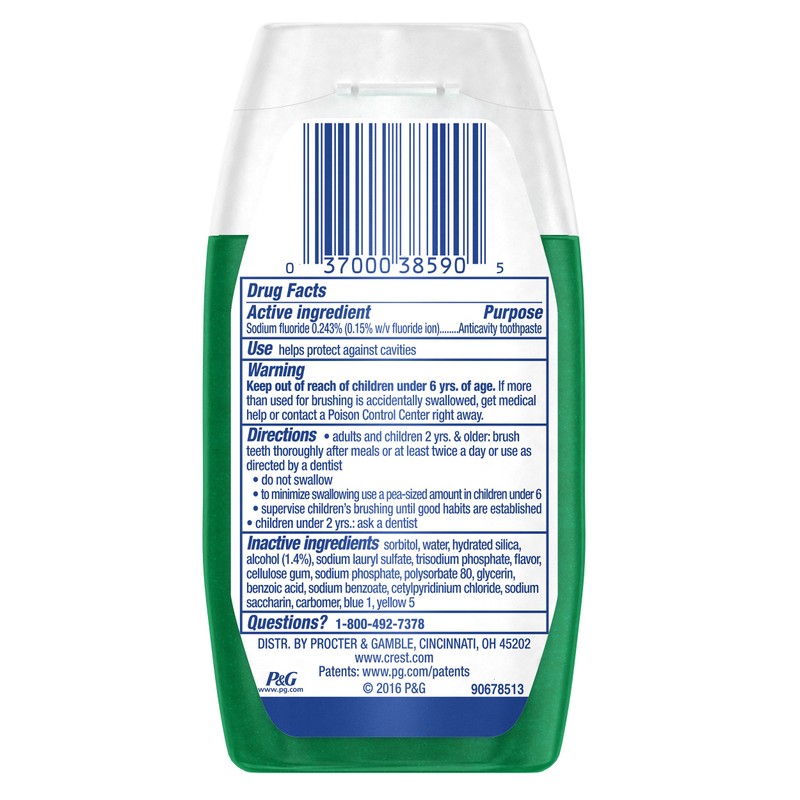 Crest Complete Whitening Plus Scope Multi-Benefit Fluoride Liquid Gel Toothpaste,