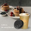 12 oz Disposable Coffee Cups with Lids 25 Pack,To Go