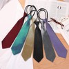 Allegra K One-Touch Necktie, 3.1 inches (8 cm), Solid Color,