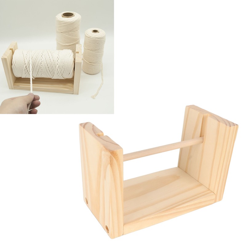 Horizontal Yarn Holder 20cm Spindle Length Increase Speed DIY Wooden