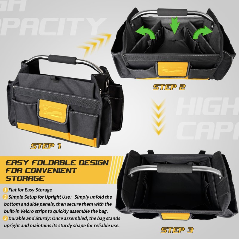18 Inch Open Top Tool Bag, Tool Bags for Men