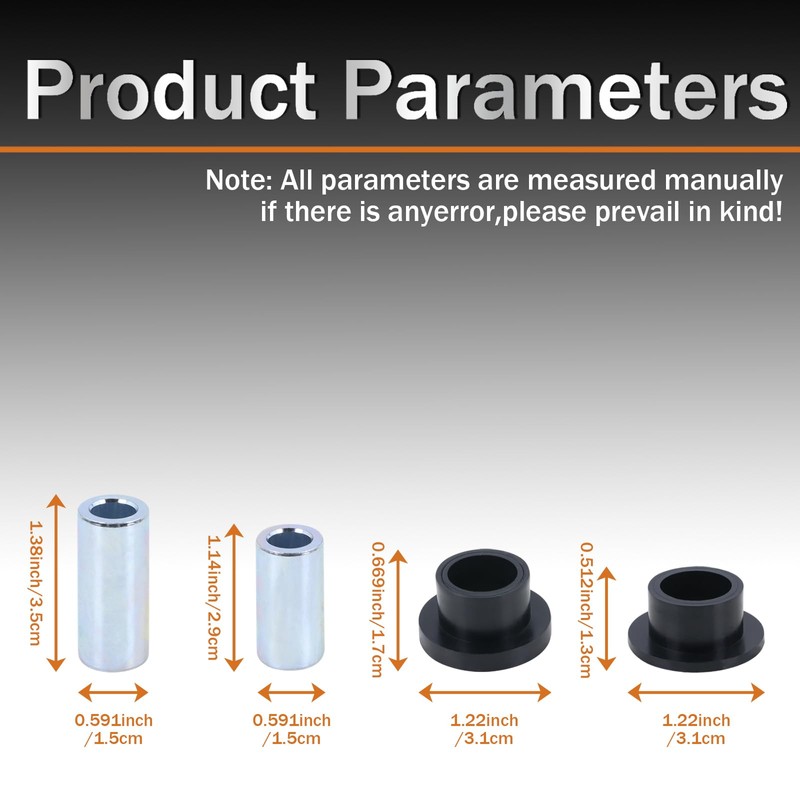 Front A-Arm Control Arms Bushing Kit Replacement for Polaris ATV/UTV