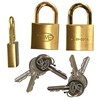 Wake Sangyo TWE VA-030 Keyed Cylinder Lock, Brass, 1.2 inches