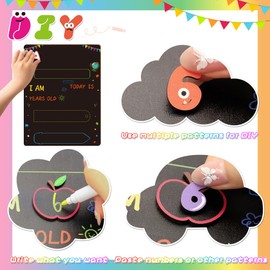 11Pcs DIY First Day of School Sign - First and Last Day of School Board with 6 Colorful Liquid Chalkboard Markers Reusable Wooden Letter Sign Back to School Supplies for Kindergarten Preschool